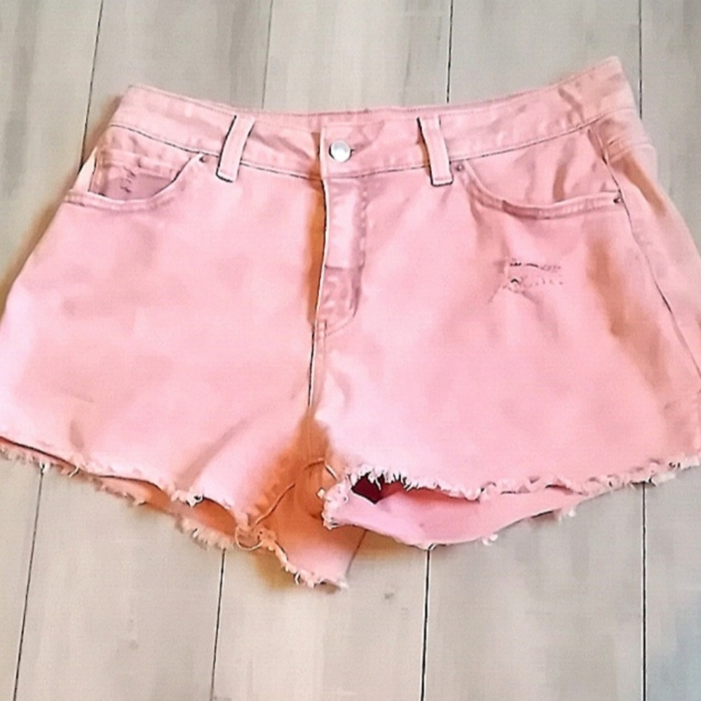 Pink Denim Shorts